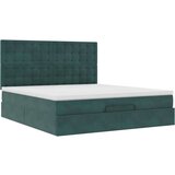  Otomanski posteljni okvir z vzmetnicami zelen 160x200 cm žamet, (22053647) | Shoptok.si