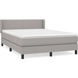  Box spring postelja z vzmetnico svetlo siva 140x200 cm blago, (20791490) | Shoptok.si