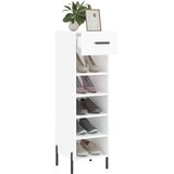 vidaXL omarica za čevlje visok sijaj bela 30x35x105 cm inženirski les | Shoptok.si