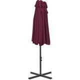  Vrtni suncobran s aluminijskom šipkom 460 x 270 cm bordo | shoptok.hr