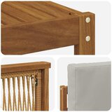  Set vanjskih sofa 8 pcs Prirodna i svjetlosiva Poliester | shoptok.hr