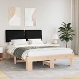  Posteljni okvir z oblazinjenim vzglavjem Črna 150 x 200 cm, (5000101937) | Shoptok.si