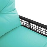  Zunanja klop z blazino Črna in turkizna 118 x 55 x 82 cm, (5000272769) | Shoptok.si