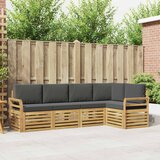  Set vanjskih sofa 5 pcs Bijela i antracit 249 x 130,5 x 73 cm | shoptok.hr