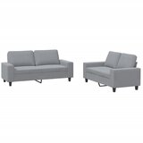 Maison Chic Sedežna garnitura - kavč 2-delna svetlo sivo blago, (21728397) | Shoptok.si