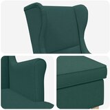  Fotelja s footstoolom 2 kom. Tamnozelena Tkanina | shoptok.hr