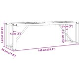  Noge za stolić za kavu s O-oblikom 140x30x43cm čelik | shoptok.hr