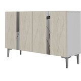 Hanah home Konzola Anka 120 White Travertine Silver | Eponuda.com