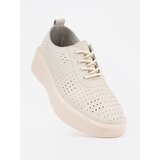 Sergio Leone Leather openwork shoes by light beige | ePonuda.com