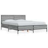  Okvir kreveta boja hrasta 120x200 cm konstruirano drvo i metal Siva 120 x 200 cm | shoptok.hr