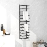 The Living Store Stojalo za brisače črno 24x12x96 cm jeklo - Stojalo Za Brisače, (21750980) Cene