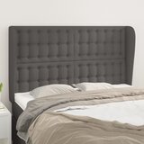  Uzglavlje s ušima sivo 147x23x118/128 cm od umjetne kože | shoptok.hr