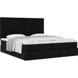 vidaXL Otomanski posteljni okvir z vzmetnicami črn 160x200 cm blago | Shoptok.si