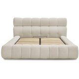 Bobochic Paris Bež tapecirani bračni krevet s prostorom za odlaganje s podnicom 180x200 cm Mont Blanc – | shoptok.hr