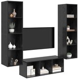  Set TV komoda Zidne 3 pcs Crni hrast Konstruirano drvo | Eponuda.com