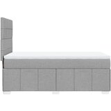 vidaXL Okvir kreveta s oprugama i madrac svjetlosivi 90x200cm tkanina | shoptok.hr