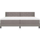  Postelja boxspring z vzmetnico z vzmetnico Taupe 200 x 200 cm, (5000128187) | Shoptok.si