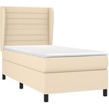  s oprugama i madracem krem 90 x 200 cm od tkanine | shoptok.hr