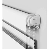 vidaXL Zebra senčilo bela 145x150 cm tkanina širina 140,9cm poliester | Shoptok.si