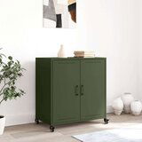 vidaXL Komoda olivno zelena 68,5x39x72 cm hladno valjano jeklo | Shoptok.si
