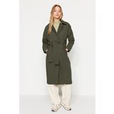 Trendyol Khaki Oversize Belted Epaulette Detailed Long Trench Coat Cijene