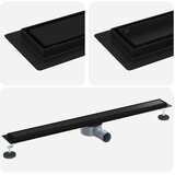  odtok 2-v-1 z 360° sifonom Črna 90 cm Nerjaveče jeklo 304, (5000248850) | Shoptok.si