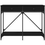  Konzolni stol crni 100 x 39 x 78,5 cm od konstruiranog drva | shoptok.hr