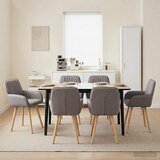 Trpezarijske stolice 6 pcs Tkanina Sivosmeđa | Eponuda.com