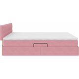  s od storage s uzglavljem Ružičasta 180 x 200 cm Baršun | shoptok.hr