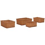  4-dijelni set uklapajućih košara od vrbe smeđi | shoptok.hr