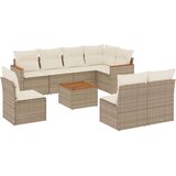  9-dijelni set vrtnih sofa s jastucima bež od poliratana | shoptok.hr