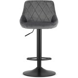 Barska stolica KAST - siva baršunasta / crna baza x 2 | shoptok.hr