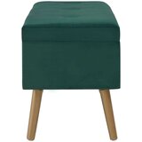 vidaXL klupa s pretincem za pohranu 80 cm zelena baršunasta | shoptok.hr