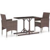 3-dijelni vrtni blagovaonski set smeđi | shoptok.hr