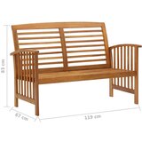  Sedežna garnitura 2-delna trden akacijev les | Shoptok.si