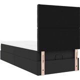 vidaXL Otomanski okvir kreveta s madracem crni 90x190 cm umjetna koža | shoptok.hr