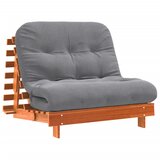 Maison Chic futon - futonski ležalnik z ležiščem voščeno rjava 100x206x11 cm trdna borovina, (21729502) | Shoptok.si
