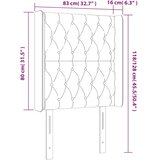  LED uzglavlje krem 83 x 16 x 118/128 cm od tkanine | Eponuda.ba
