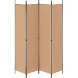  4-panelni pregradni zid Bež 200 x 220 cm Tkanina | Eponuda.ba