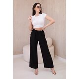 Kesi Włoski Viscose wide-leg trousers black | shoptok.hr