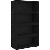  Stalak za CD-ove 4 kom. Crni hrast 40 x 17 x 17 cm | shoptok.hr