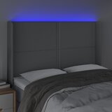  LED uzglavlje svjetlosivo 147 x 16 x 118/128 cm od tkanine | shoptok.hr