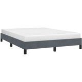  Okvir kreveta bez madraca tamno sivi 137x190 cm puni baršun | Shoptok.si