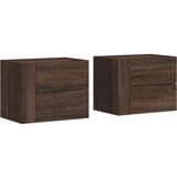 Maison Chic Stenski Dvo delni komplet Nočne omarice - Nočne mize rjav hrast 45x30x35 cm, (21687723) Cene