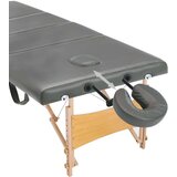vidaXL Masažna miza s 4 conami lesen okvir antracit 186x68 cm | Shoptok.si
