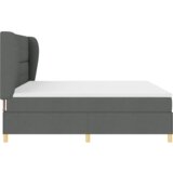  Postelja s vzmetnico Temno Siva 200x200 cm Tkanina, (22051203) | Shoptok.si