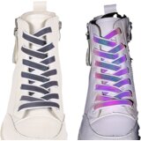 INF odsevne laserske vezalke 2 para black+white s, (21539595) cene