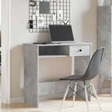 vidaXL Pisalna miza betonsko siva 80x40x75 cm iverna plošča | Shoptok.si