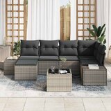  Sjedeća garnitura za vrt 6 kom. Siva poliratan 264 x 62 x 85 cm | shoptok.hr
