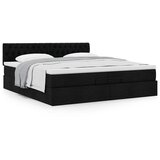 vidaXL Otomanski krevet s madracem crni 200x200 cm tkanine Cijene